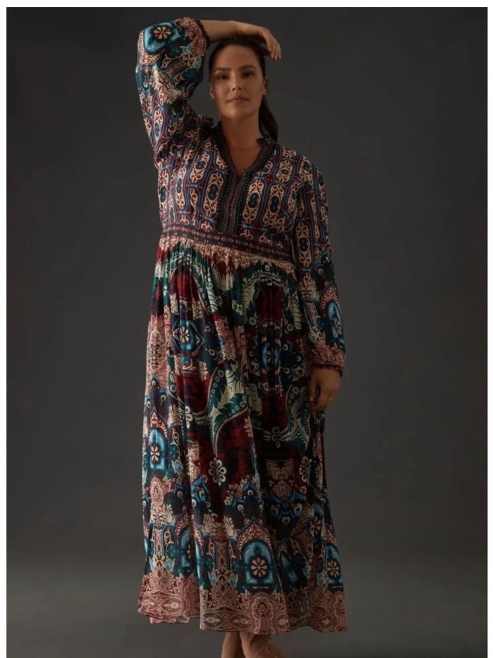 NWOT Anthropologie Bhanuni by Jyoti Patterned Maxi Dress SIZE 20w